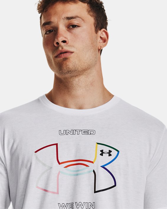 Camiseta de manga corta UA Pride para hombre, White, pdpMainDesktop image number 4
